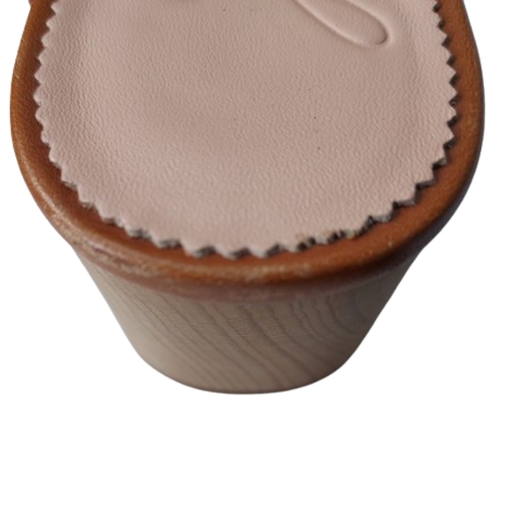 J. Crew Leather Slip On Mule Clog Shoe Size 6.5 #BA188 Rich Oak - Picture 7 of 14